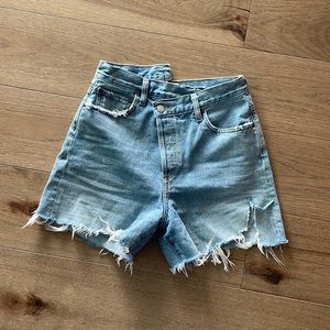 Agolde Criss Cross Jean Shorts